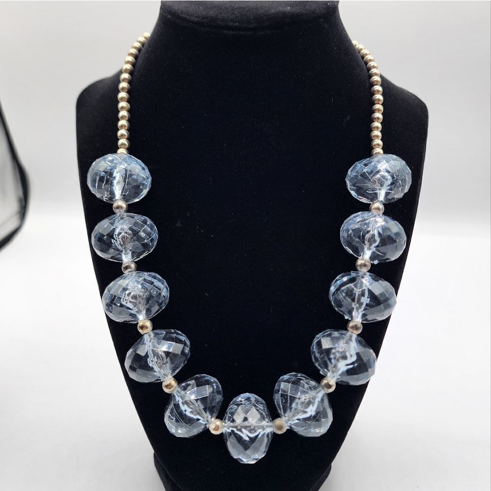 Sprinklings Chunky blue beaded necklace